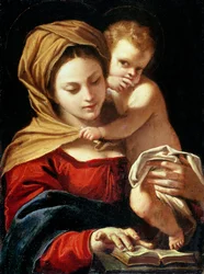 Madonna ja lapsi (öljy metallille)